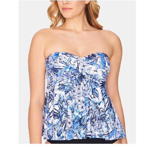 Swim Solutions Royal Affair Strapless Swim Top - Picture 1 of 9
